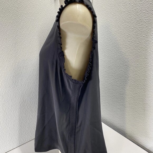 NEW CINQ A SEPT Women’s Lenore Silk Sleeveless Blouse – Black – Size XL - Picture 9 of 15